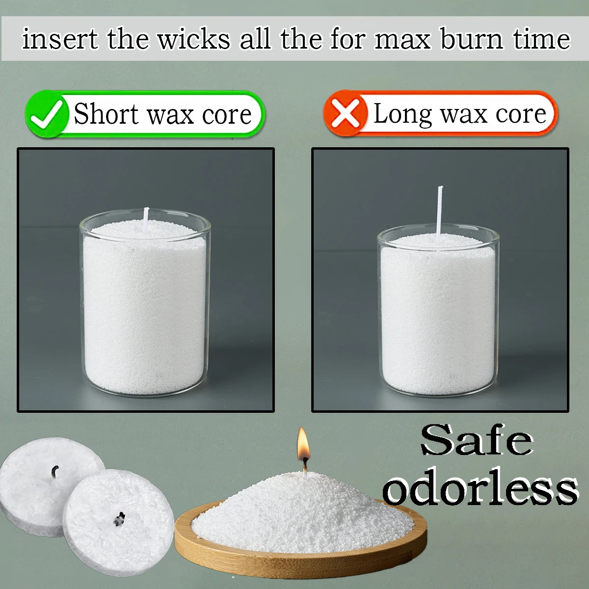 Colorful Sand Wax for DIY Candle Making – 50g Ice Flower & Pearl Wax
