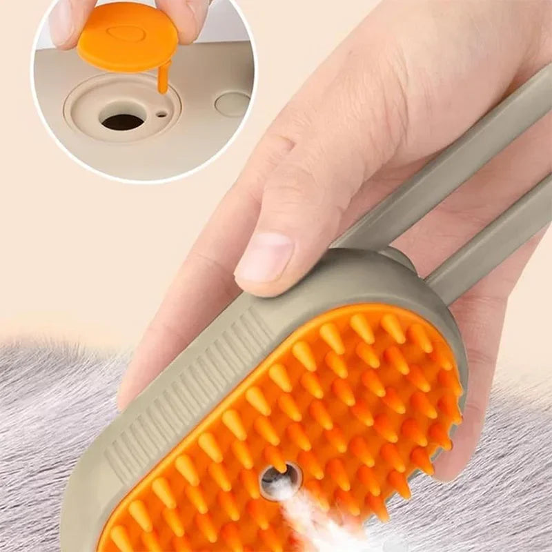 Xiaomi 3-in-1 Cat & Dog Steam Brush – Electric Grooming & Hair Removal Comb