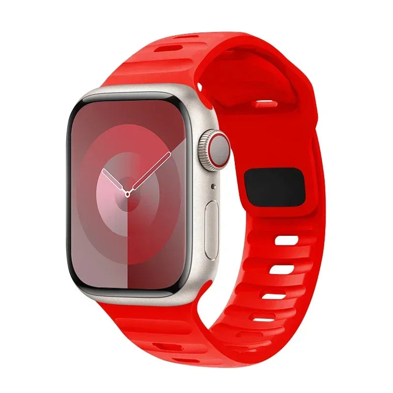 Silicone Sport Strap For Apple Watch Band 49mm 45mm 44mm 42mm 40mm 41mm 38 correa bracelet iwatch Series 9 8 7 6 5 4 3 se ultra