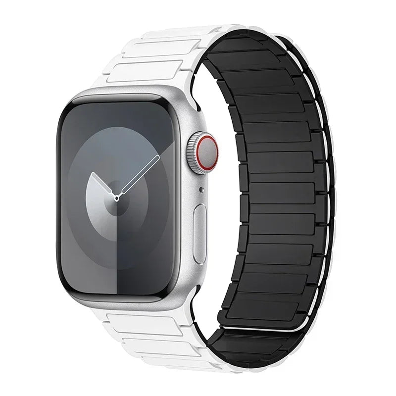 Silicone Strap for Apple Watch 46mm 42mm 49mm 44mm 40mm 45mm 41mm Magnetic Band for IWatch Ultra 2 Series 10 9 8 7 6 SE 5 4 3
