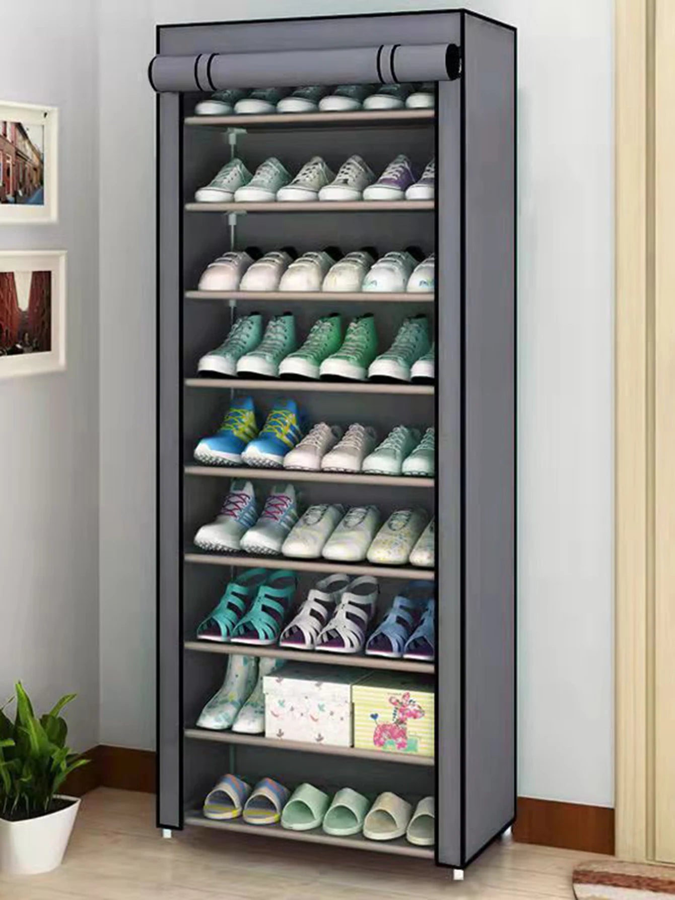 10/8/6 Layers Shoes Rack Organizer Space-saving Cabinets Shoes Shelf Rack Home Furniture Dustproof Shelf Dormitory Organizer