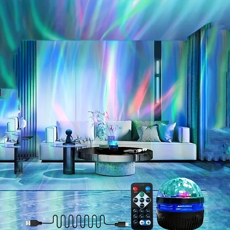Starry Sky Galaxy Projector Light – Rotating USB Remote Ceiling Lamp
