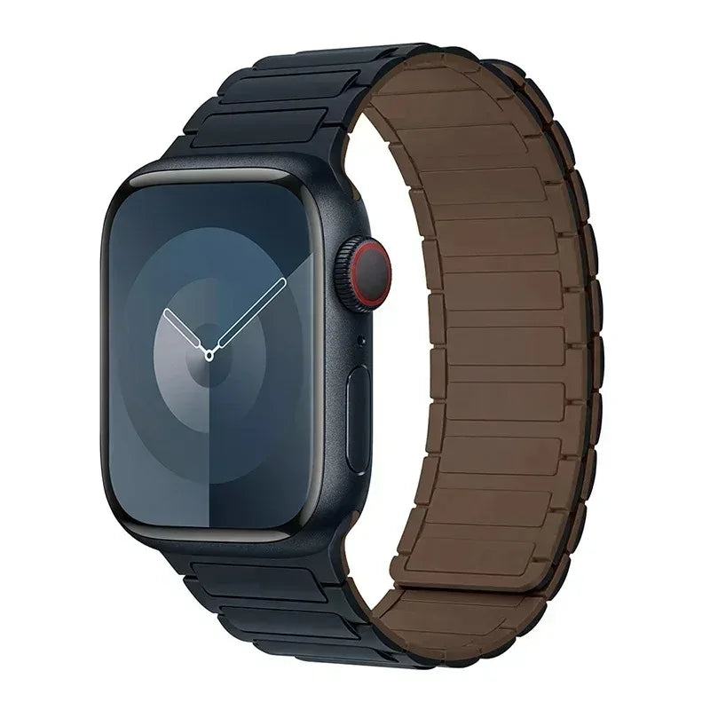 Silicone Strap for Apple Watch 46mm 42mm 49mm 44mm 40mm 45mm 41mm Magnetic Band for IWatch Ultra 2 Series 10 9 8 7 6 SE 5 4 3