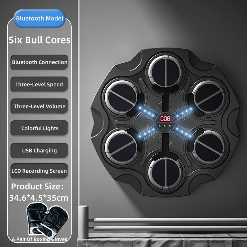Smart Music Boxing Machine – Wall-Mounted Reaction & Punch Training Pad