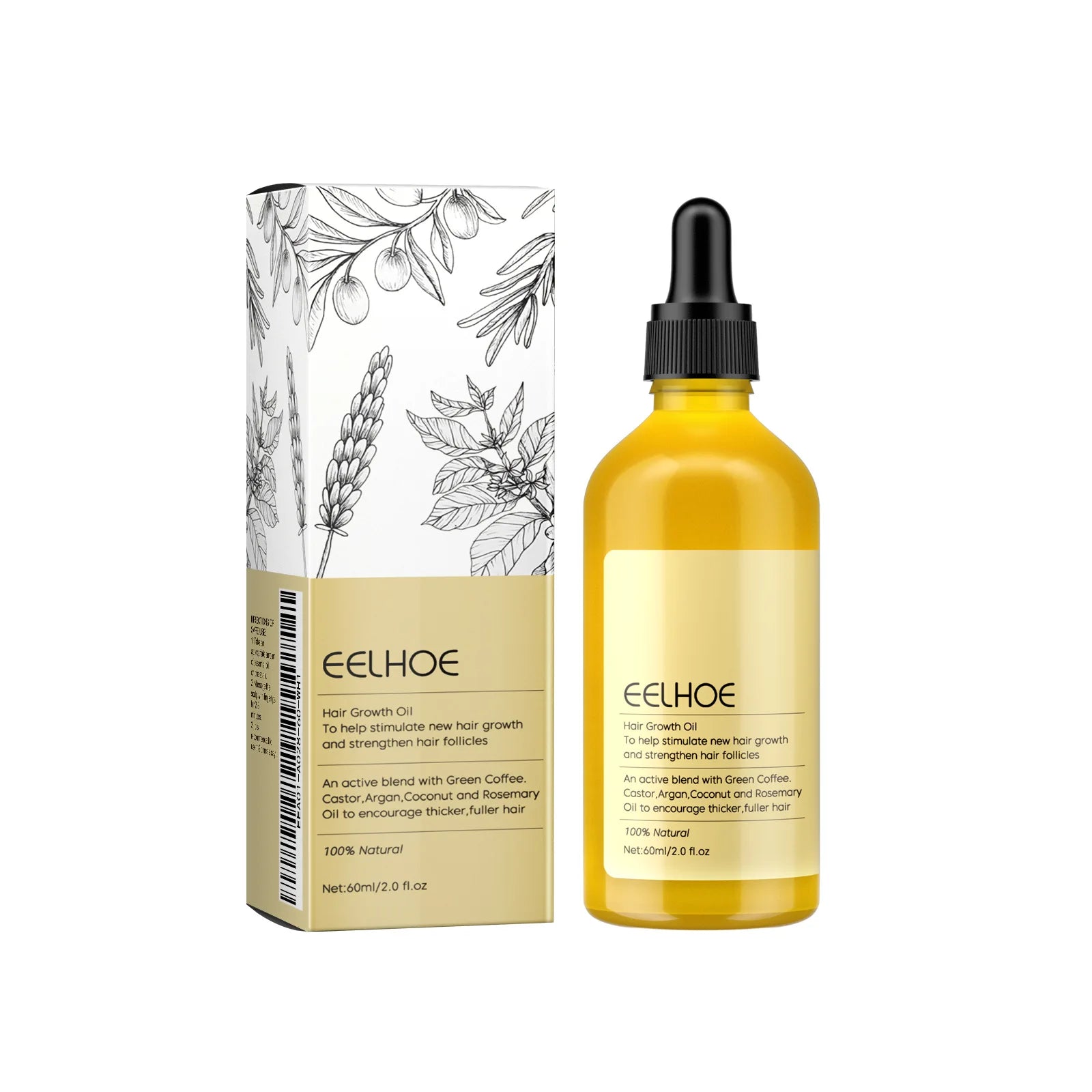 EELHOE Rosemary Oil Grows Hair Loss Treatment Bald Head Hair Regrowth Moisturizing Hair Scalp Massager Rosemary Essential Oil
