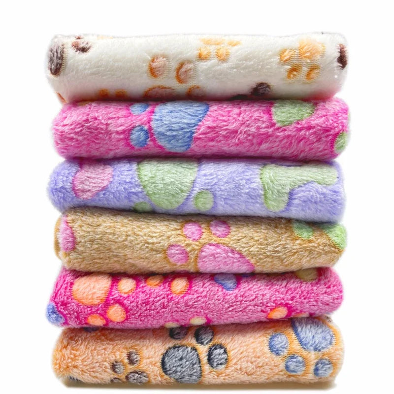 Flannel Pet Fleece Blanket – Soft Warm Bed Mat for Cats & Dogs, Sofa Cushion