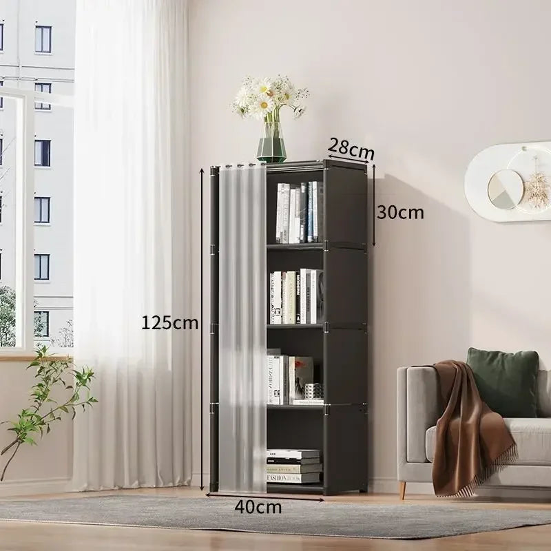 Simple Wardrobe Simple Cloth Wardrobe High-capacity Multipurpose Storage Rack Strong Load-bearing Capacity Dustproof Bookshelf