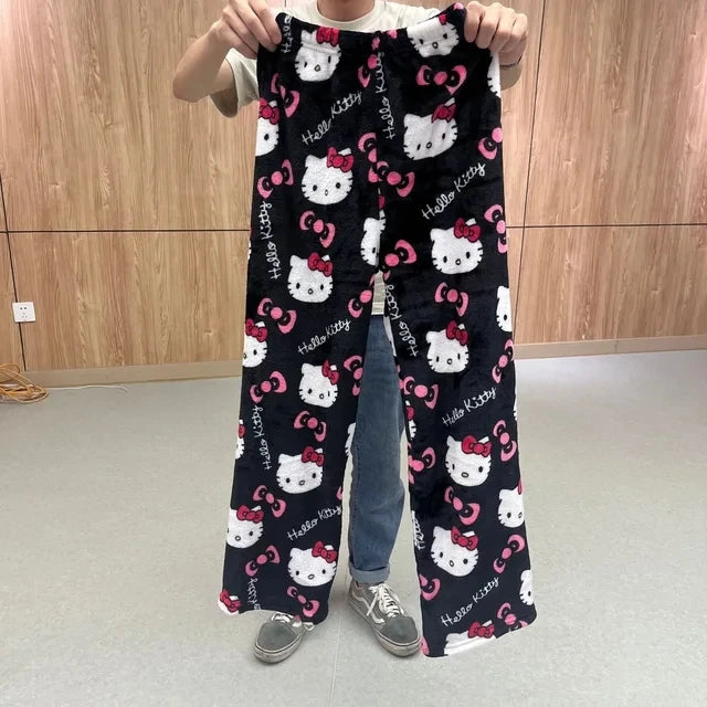 Y2K Hello Kitty Pajamas Pants Sanrio Anime Women&
