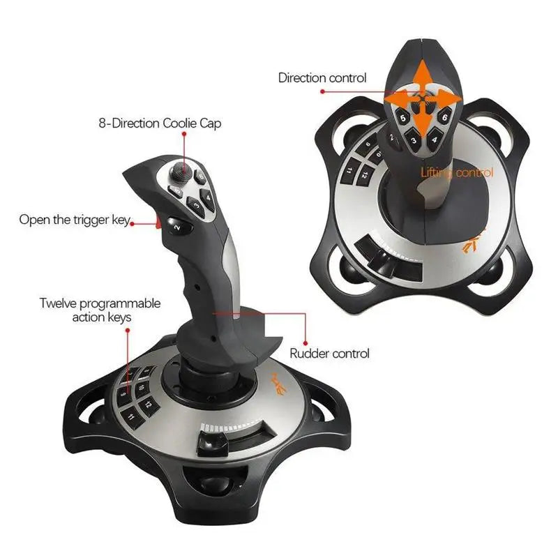 2022.For PXN-2113 Flight Simulator Gamepad Vibration Controller USB Wired Gaming Joystick Joypad For PC/Desktop Game Accessories