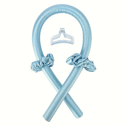 4pcs in 1 Sponge Hair Curlers with 1 Clips &amp; 2 Scrunchies - Soft Curling Rods for Long/Short Hair, DIY Styling Tools