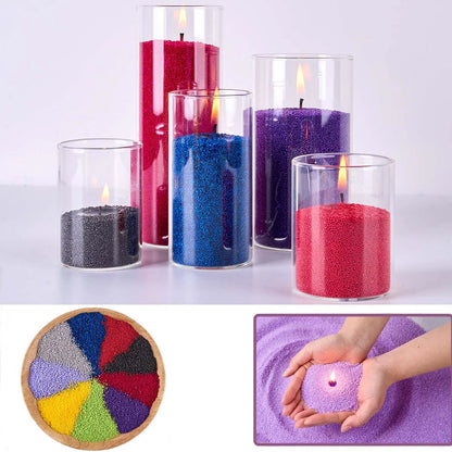 Colorful Sand Wax for DIY Candle Making – 50g Ice Flower &amp; Pearl Wax