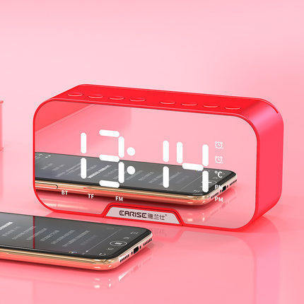 Alarm Clock Clock Wireless Bluetooth Speaker Mini Home Outdoor Card Subwoofer Computer Audio