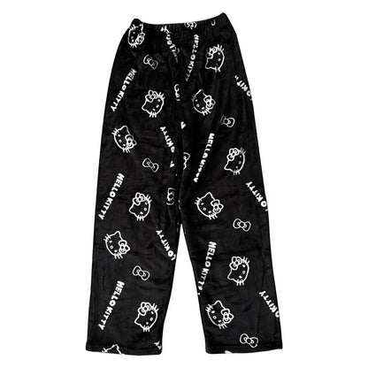 Y2K Hello Kitty Pajamas Pants Sanrio Anime Women&