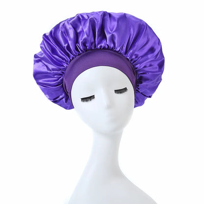 Shower Cap Hairdressing Hair Care Hat High Elasticity Monthly Shower Cap Female Nursing Satin Sleeping Cap