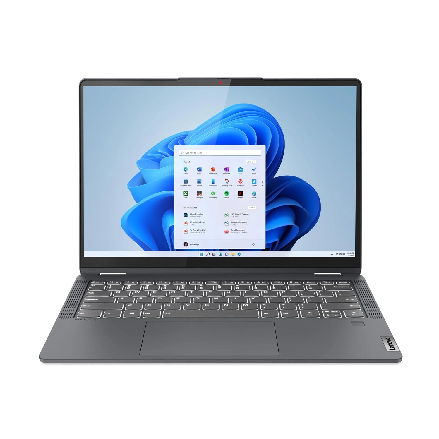 Ideapad Flex 5 14&quot; WUXGA Multi-Touch, Intel Core I3-1215U, 8GB RAM, Intel UHD Graphics, 256GB SSD, Win 11 Home in S Mode, Storm Grey, 82R7003WUS