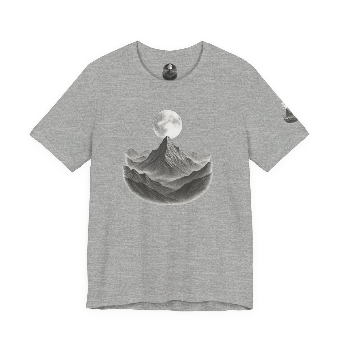 Mountain Moon Unisex Tee | Nature Lover Gift | Graphic T-Shirt | Adventure Apparel | Outdoor Enthusiast Fashion | Casual Wear