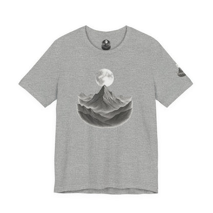 Mountain Moon Unisex Tee | Nature Lover Gift | Graphic T-Shirt | Adventure Apparel | Outdoor Enthusiast Fashion | Casual Wear