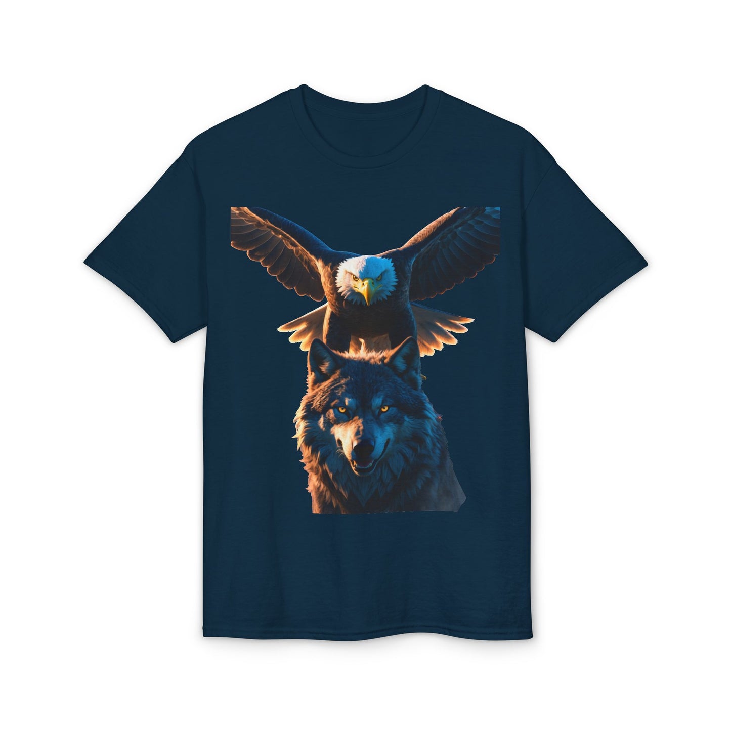 Eagle & Wolf Graphic T‑Shirt — Majestic Wildlife Nature Tee