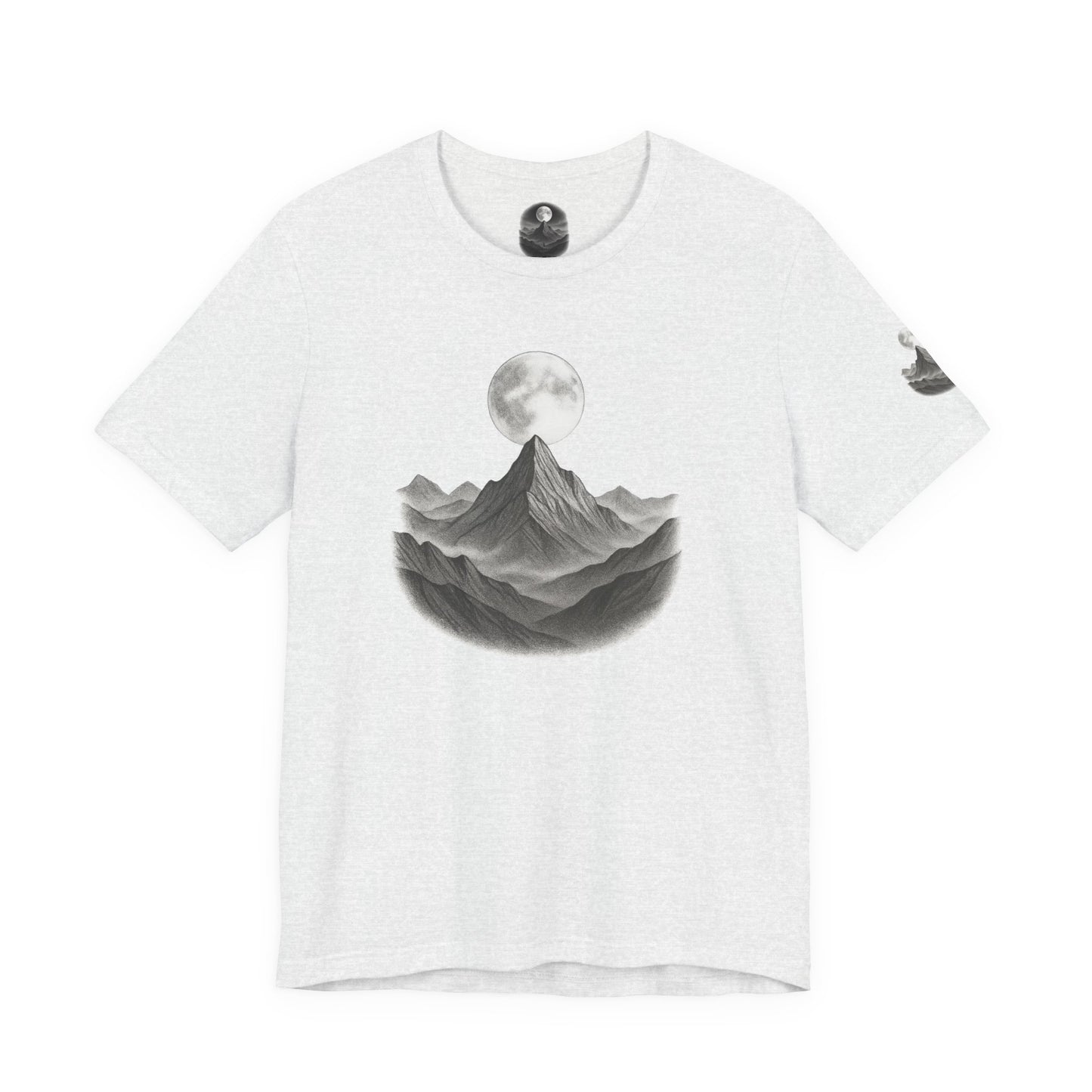 Mountain Moon Unisex Tee | Nature Lover Gift | Graphic T-Shirt | Adventure Apparel | Outdoor Enthusiast Fashion | Casual Wear