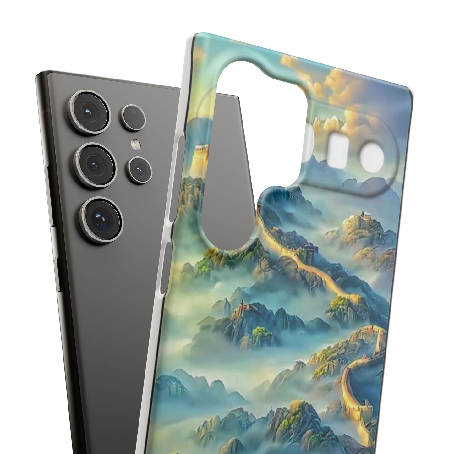 Great Wall Landscape Phone Case — Scenic Mountainous Sunrise Snap Case