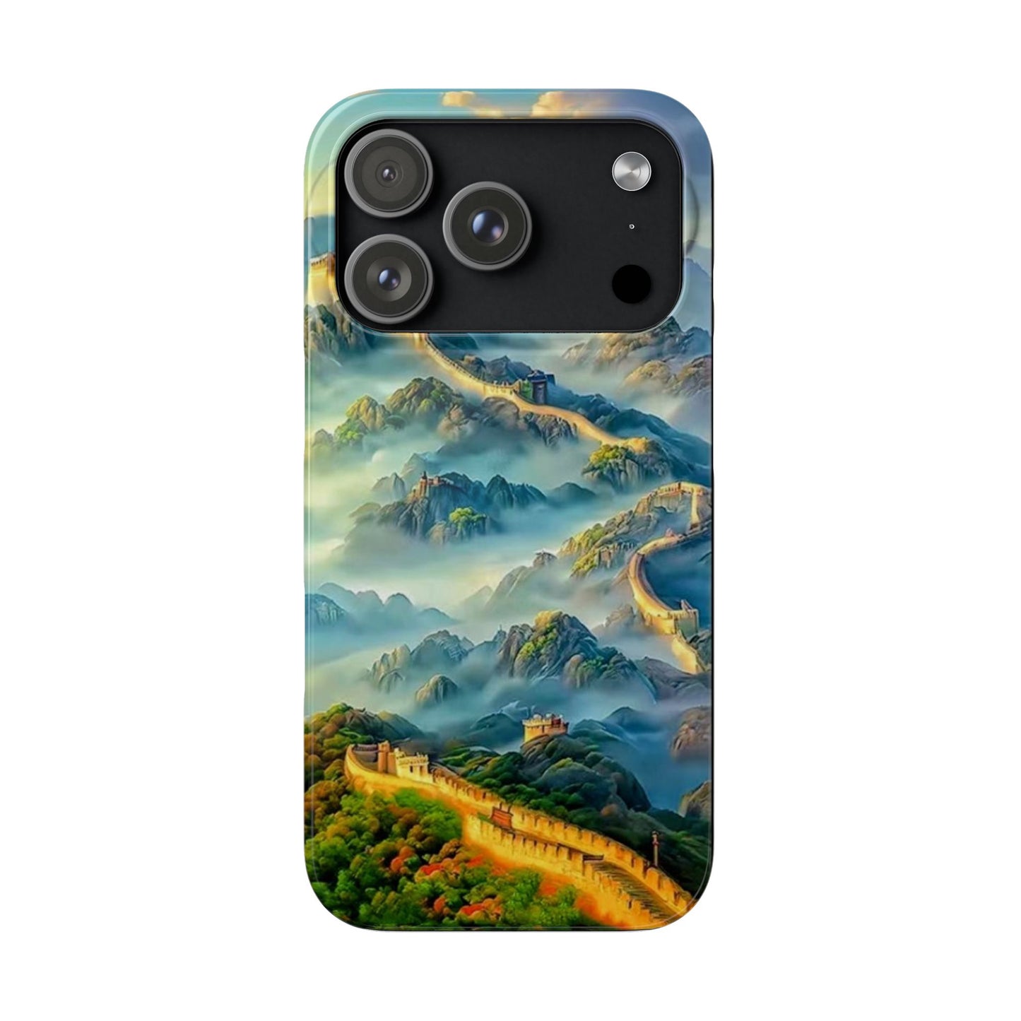 Great Wall Landscape Phone Case — Scenic Mountainous Sunrise Snap Case
