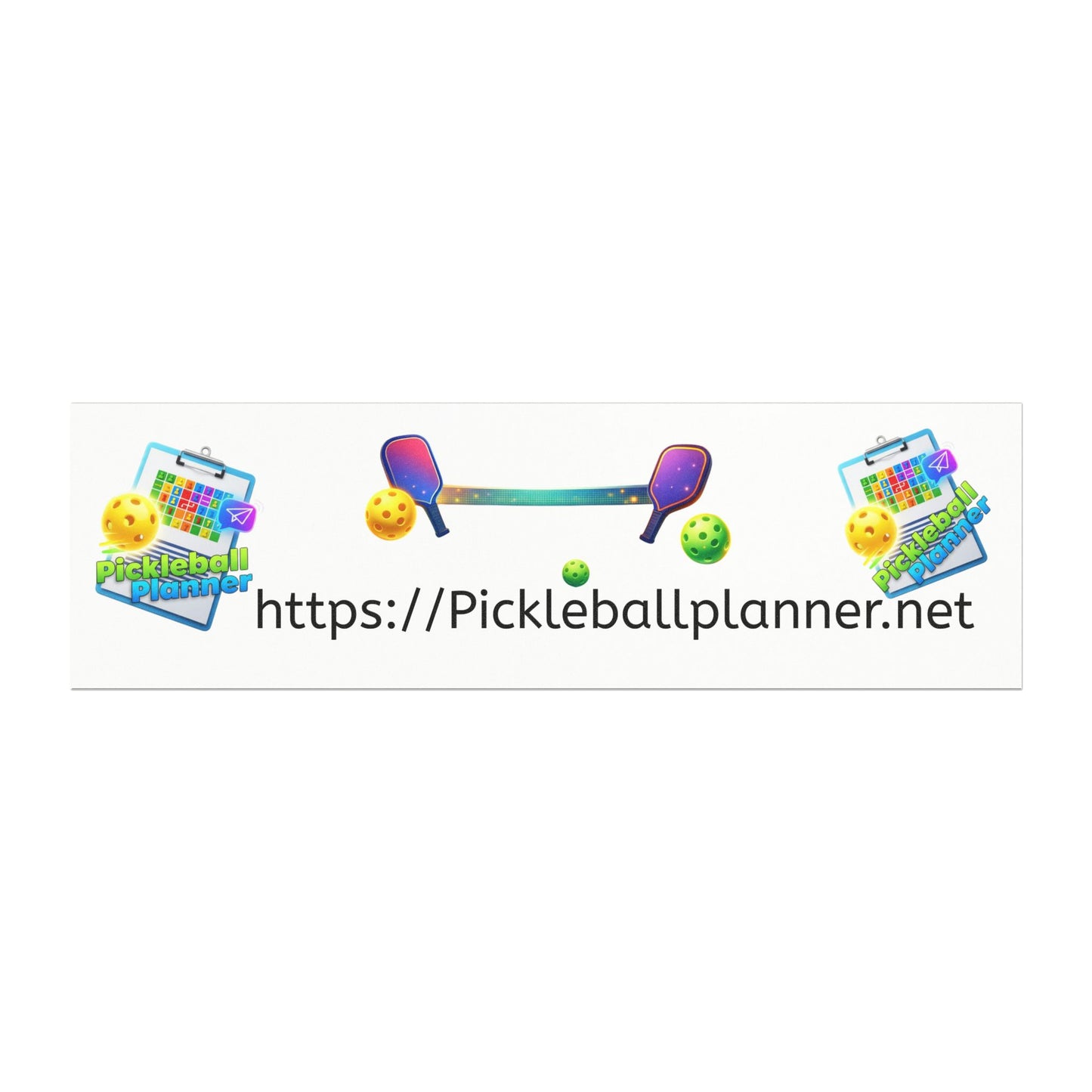 PickleballPlanner.net Car Magnet — Pickleball Logo & Website Promotional Magnet