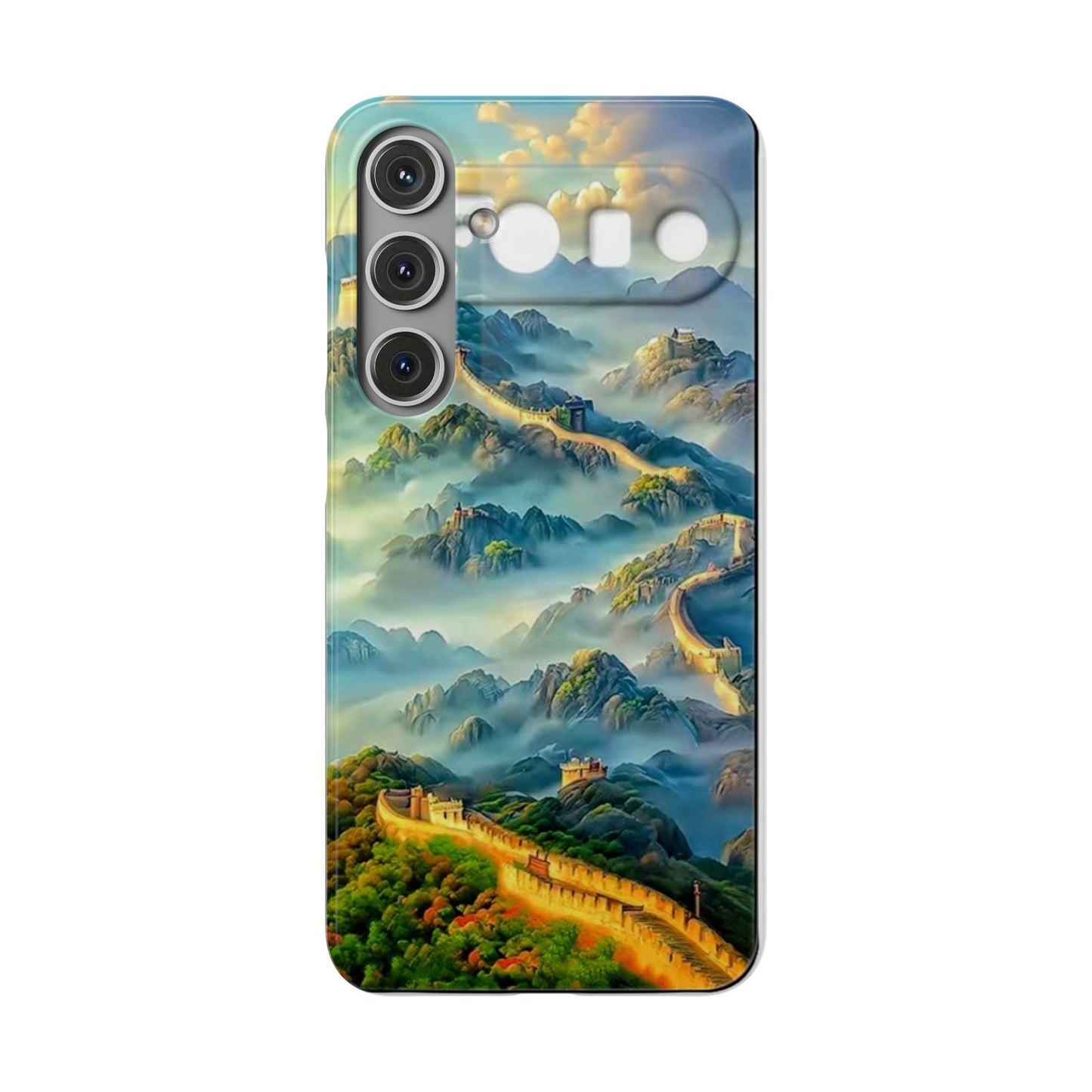 Great Wall Landscape Phone Case — Scenic Mountainous Sunrise Snap Case