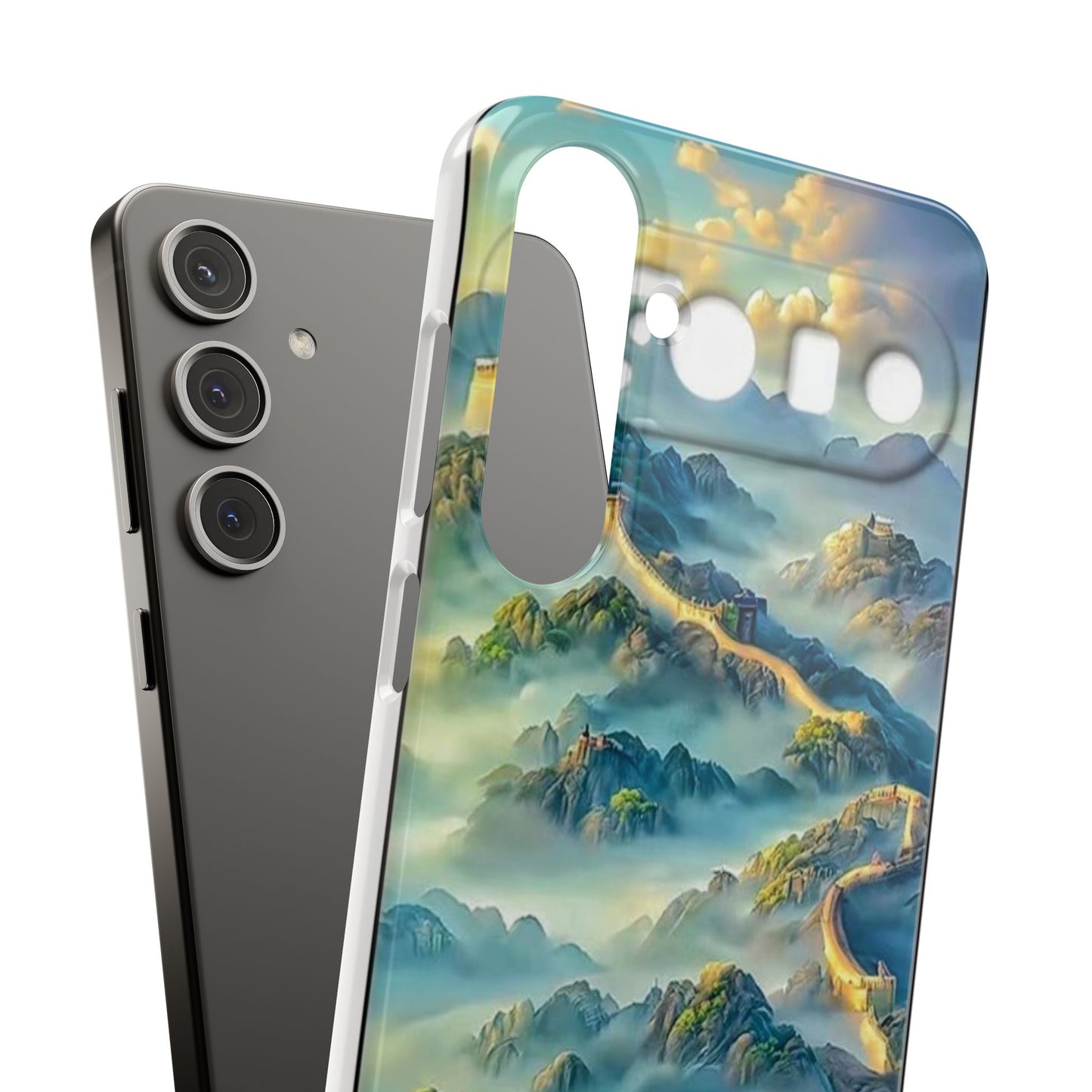 Great Wall Landscape Phone Case — Scenic Mountainous Sunrise Snap Case