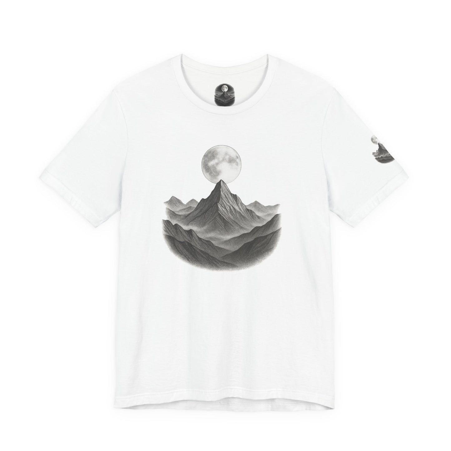 Mountain Moon Unisex Tee | Nature Lover Gift | Graphic T-Shirt | Adventure Apparel | Outdoor Enthusiast Fashion | Casual Wear
