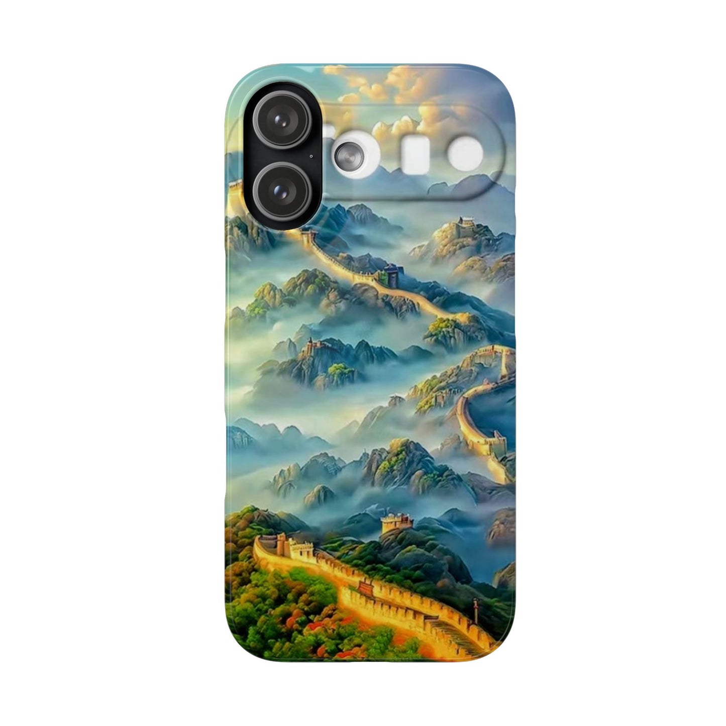 Great Wall Landscape Phone Case — Scenic Mountainous Sunrise Snap Case