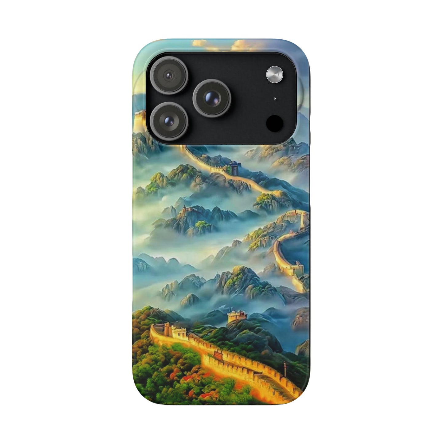 Great Wall Landscape Phone Case — Scenic Mountainous Sunrise Snap Case
