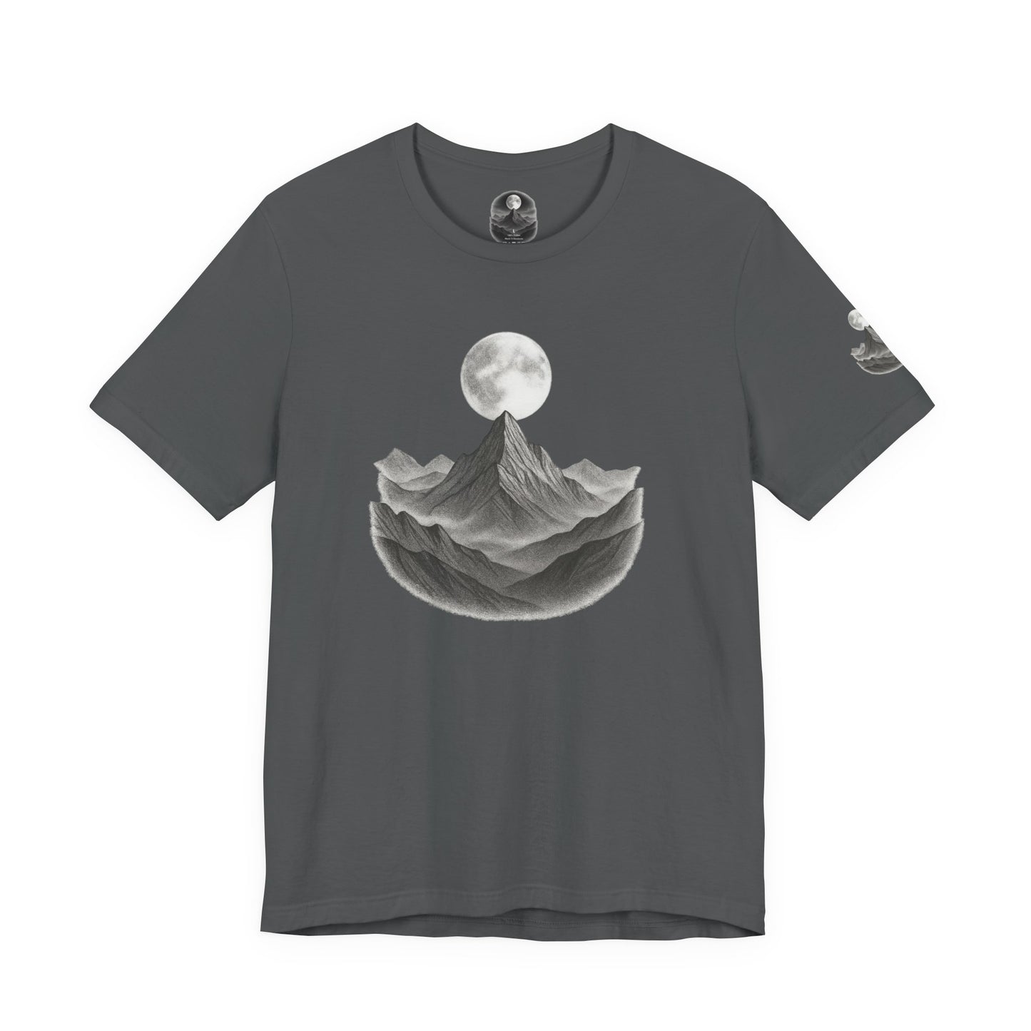Mountain Moon Unisex Tee | Nature Lover Gift | Graphic T-Shirt | Adventure Apparel | Outdoor Enthusiast Fashion | Casual Wear