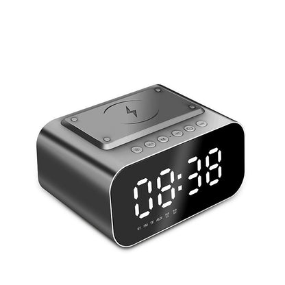 Wireless Charging Bluetooth Speaker Clock Led Alarm Clock Audio