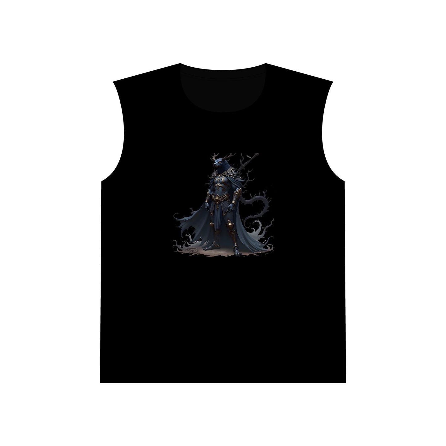 Dark Knight Demon Tank Top — Gothic Fantasy Warrior Graphic Muscle Tee
