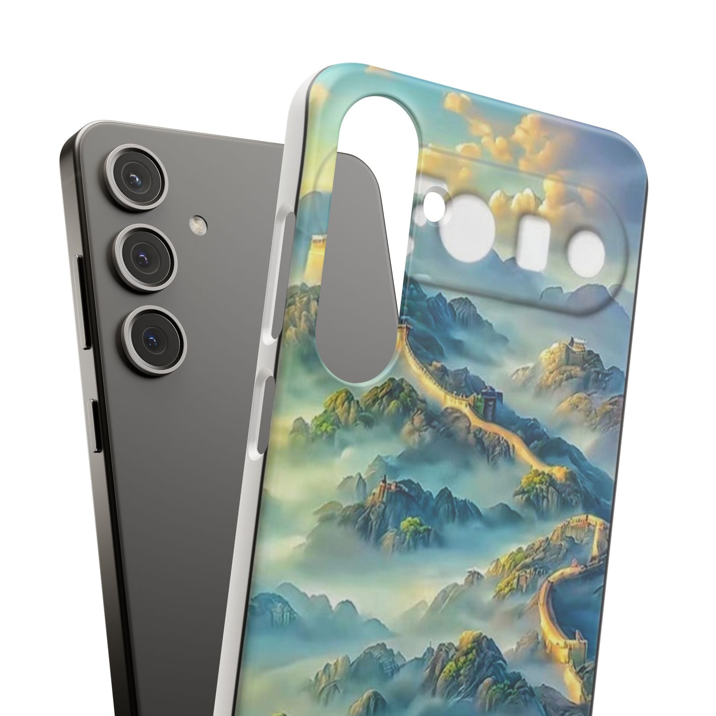 Great Wall Landscape Phone Case — Scenic Mountainous Sunrise Snap Case