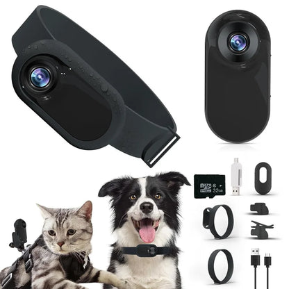 HD 1080P Dog &amp; Cat Collar Camera – Wireless, No WiFi Needed, Records Video