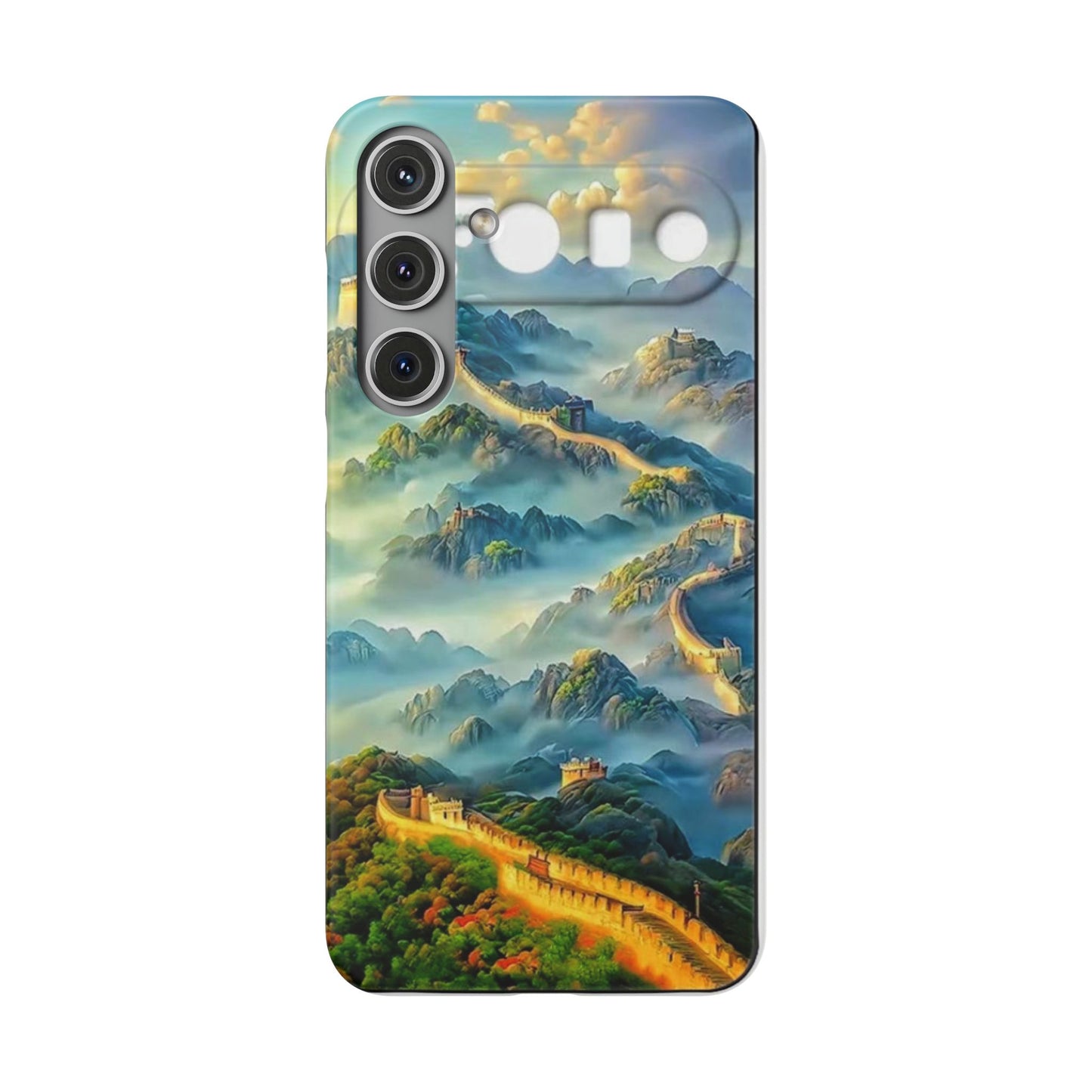 Great Wall Landscape Phone Case — Scenic Mountainous Sunrise Snap Case