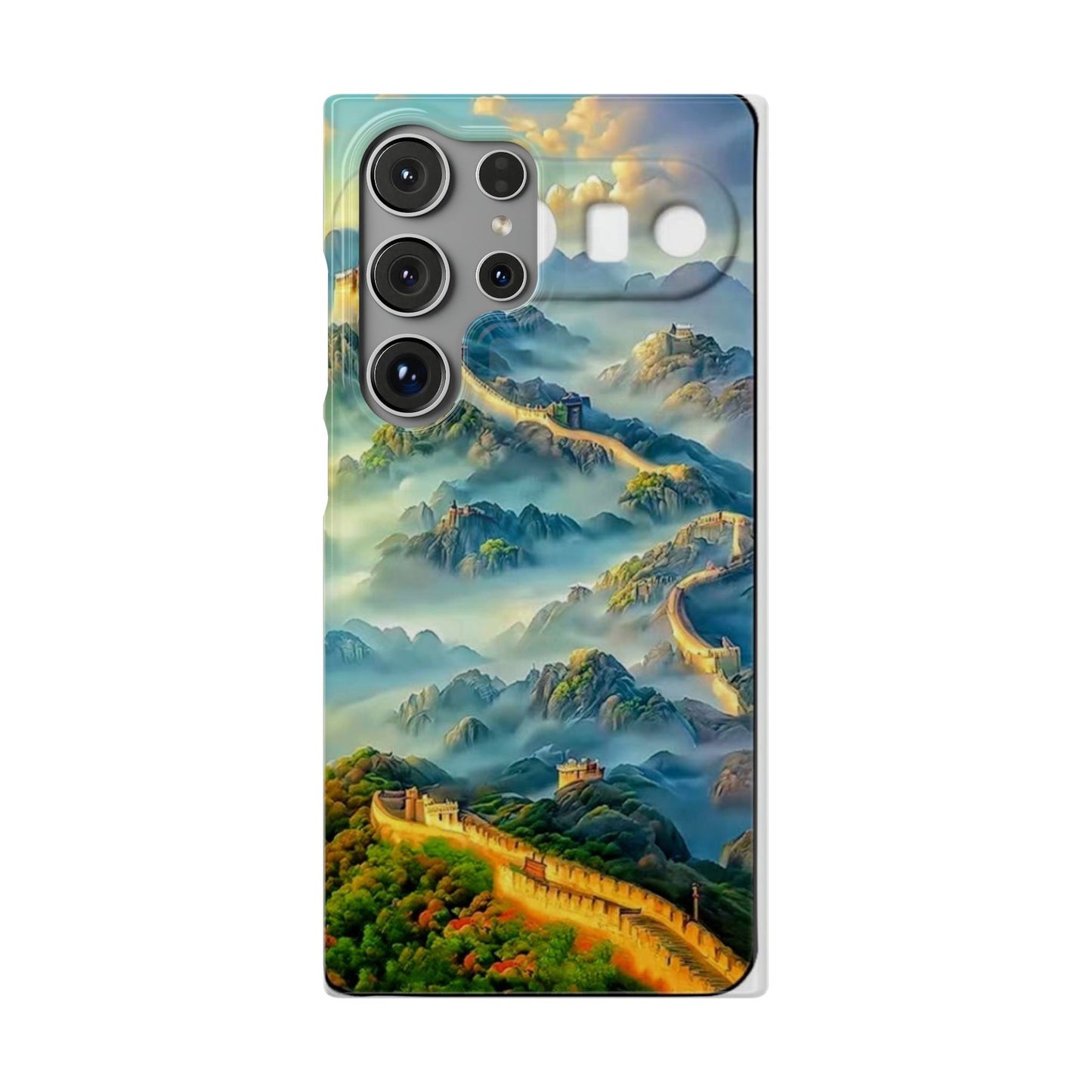 Great Wall Landscape Phone Case — Scenic Mountainous Sunrise Snap Case