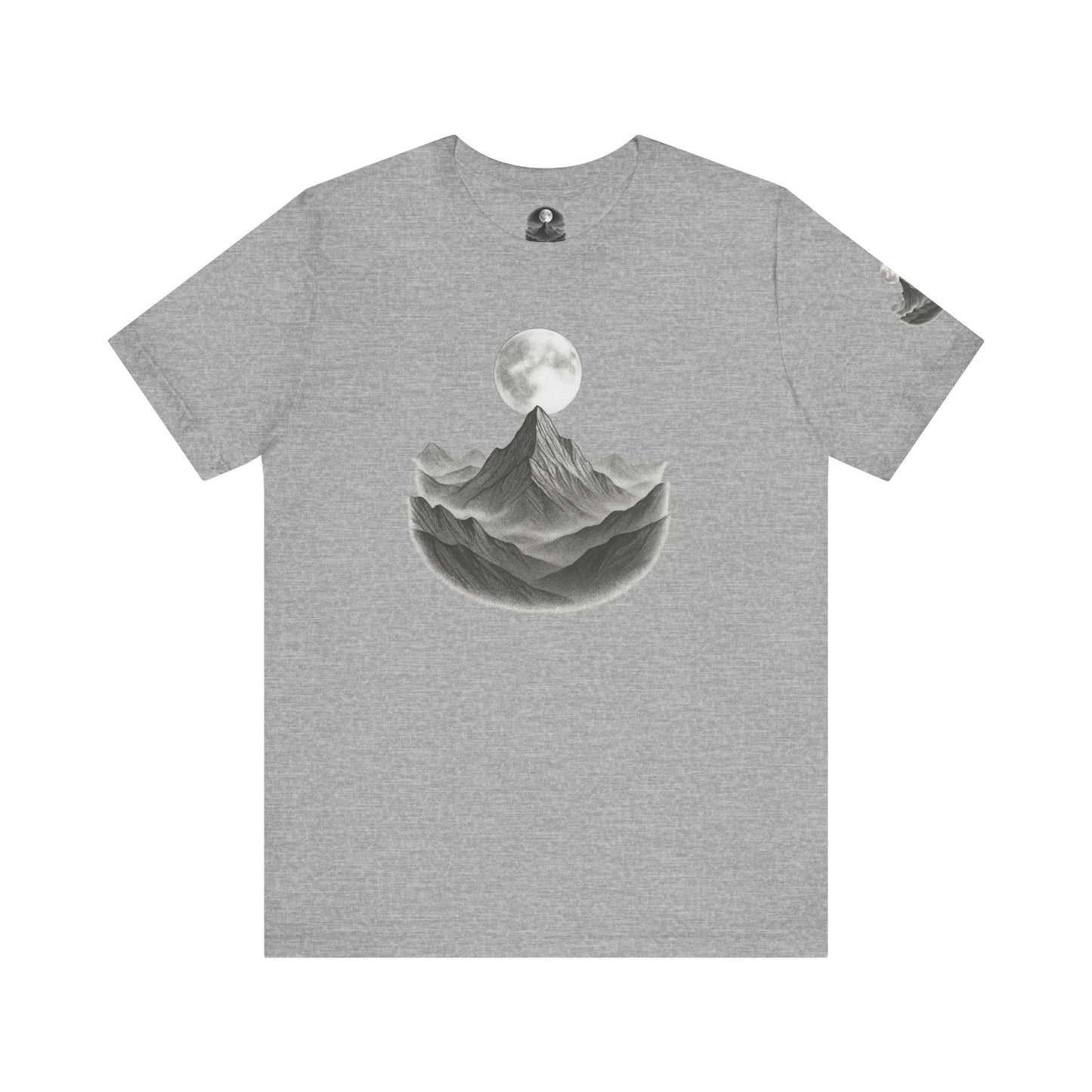 Mountain Moon Unisex Tee | Nature Lover Gift | Graphic T-Shirt | Adventure Apparel | Outdoor Enthusiast Fashion | Casual Wear
