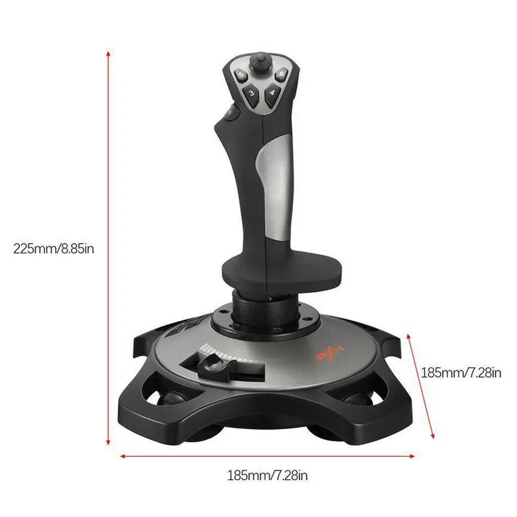 PXN-2113 USB Flight Vibration Simulator Gaming Controller Joystick Rocker 8 Direction Caps  For PC Windows