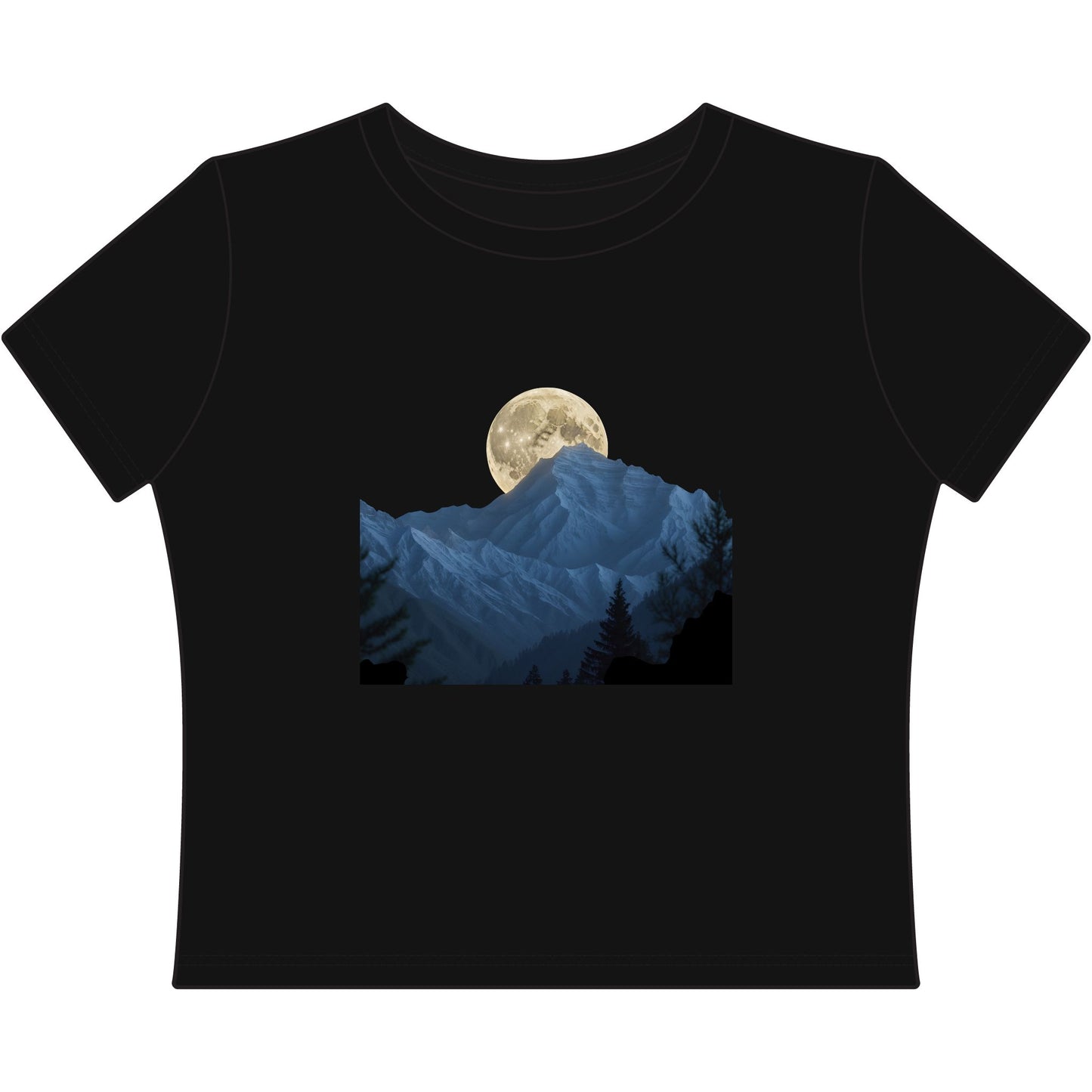 Cropped Tee - Sweet Dreams Eagle and Howling Wolf Print