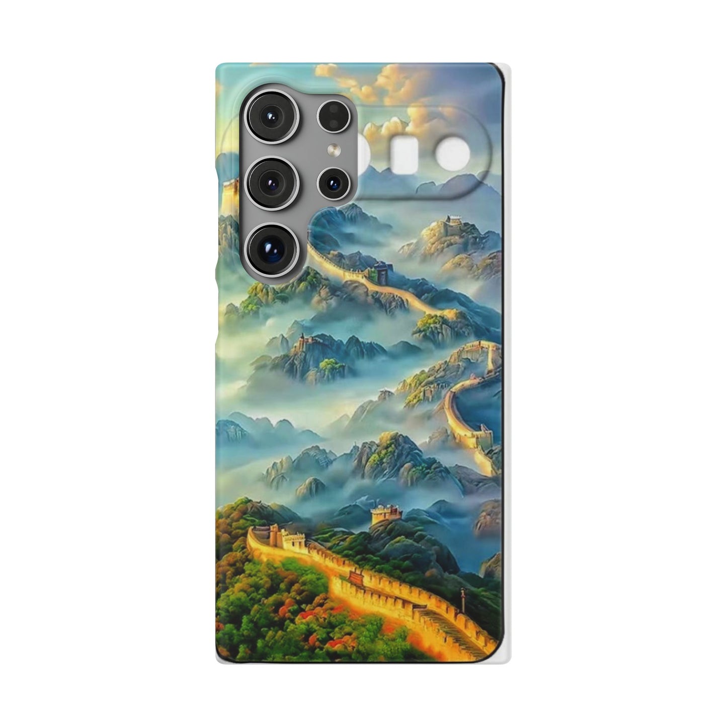 Great Wall Landscape Phone Case — Scenic Mountainous Sunrise Snap Case