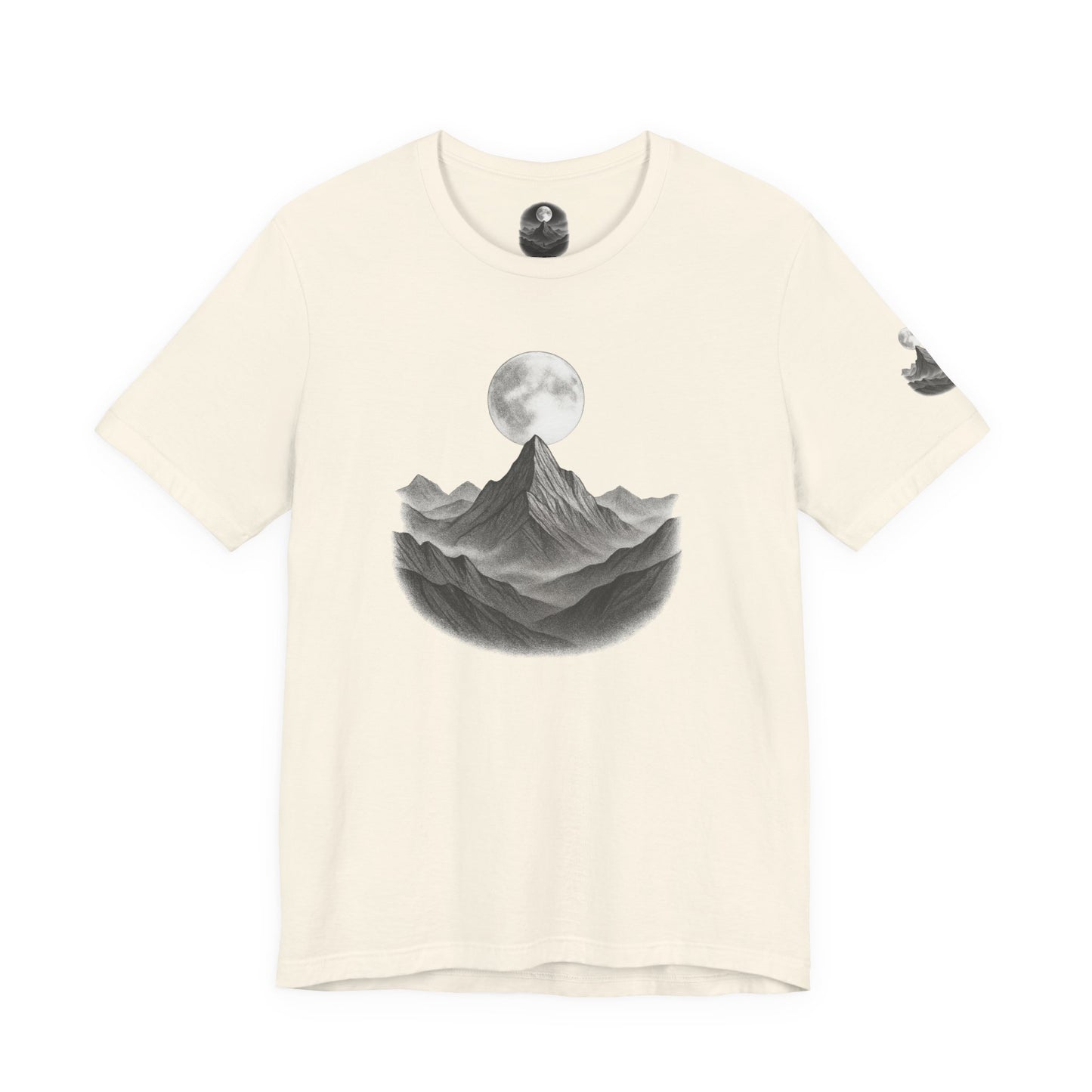 Mountain Moon Unisex Tee | Nature Lover Gift | Graphic T-Shirt | Adventure Apparel | Outdoor Enthusiast Fashion | Casual Wear