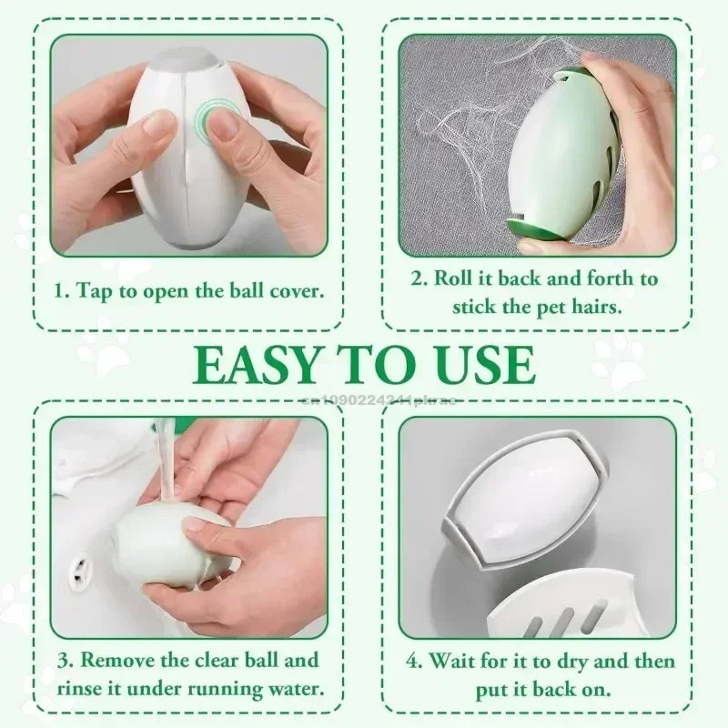 Portable Lint Remover Roller Washable Needed for Clothes Pets Dust Green Pet Hair Remover Lint Removing Tool Durable Plastic