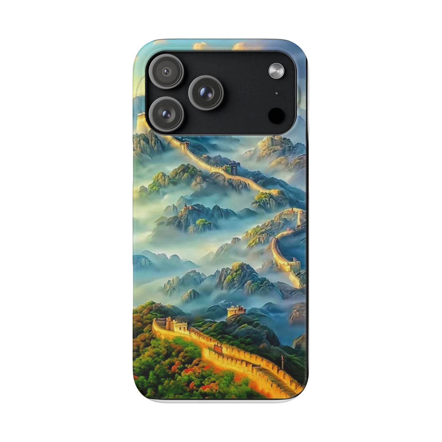 Great Wall Landscape Phone Case — Scenic Mountainous Sunrise Snap Case