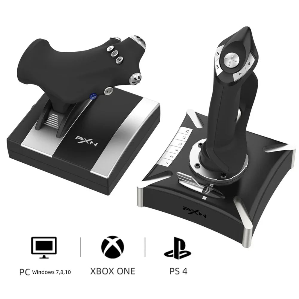 PXN-2119II PRO Flight Simulator 2021 Gamepad Vibration Controller Joystick Controller for PC PS4 Flight Joystick