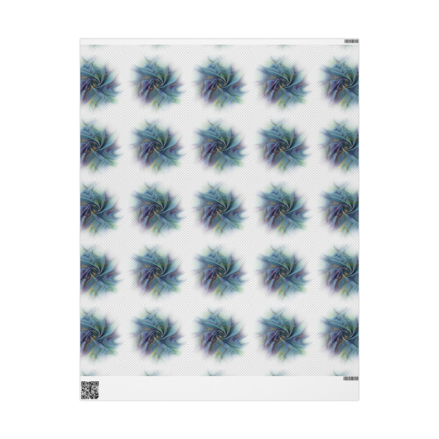 Wrapping Paper Roll — Iridescent Marble Swirl Pattern