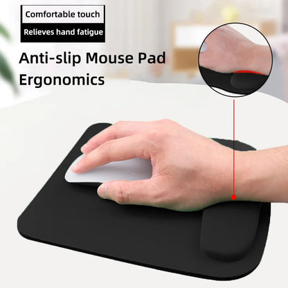 Coolcirc Black Mouse Pad Large Thickened Non Slip Learning And Office EVA Wrist Pad