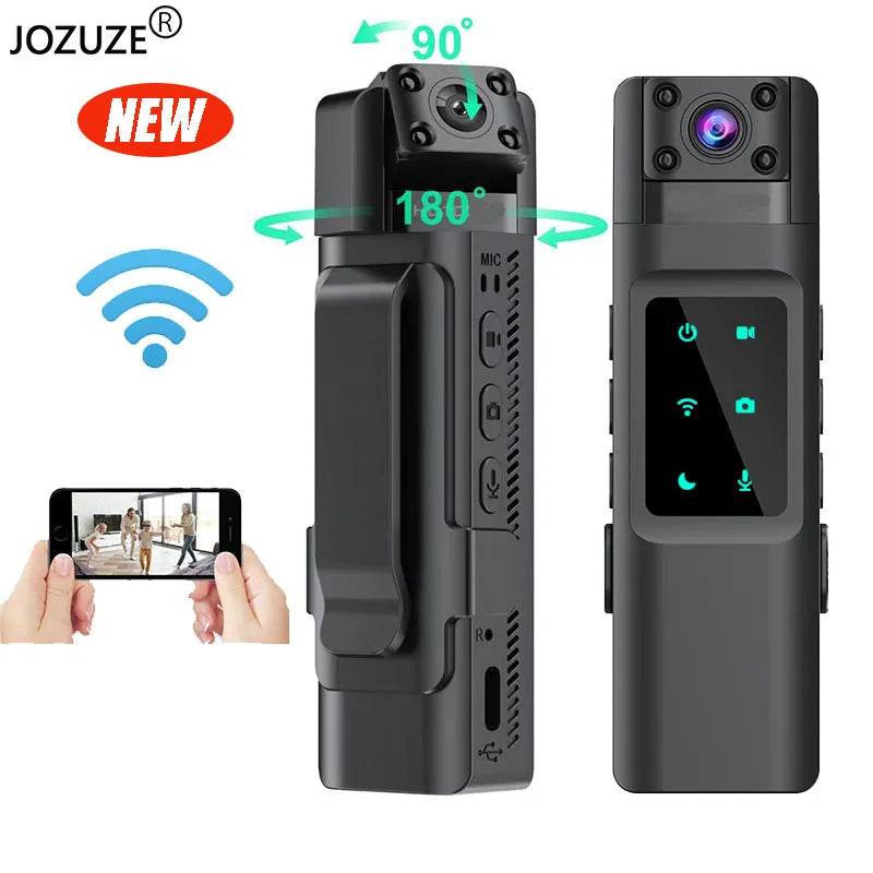 JOZUZE NEW WIth Wifi Hotspot Mini Camera 1080P Portable Digital Video Recorder Body Camera Night Vision DVR Miniature Camcorder