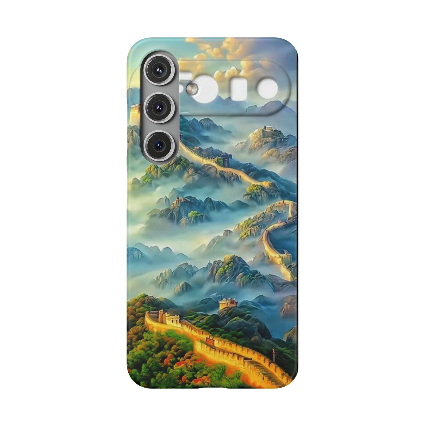 Great Wall Landscape Phone Case — Scenic Mountainous Sunrise Snap Case